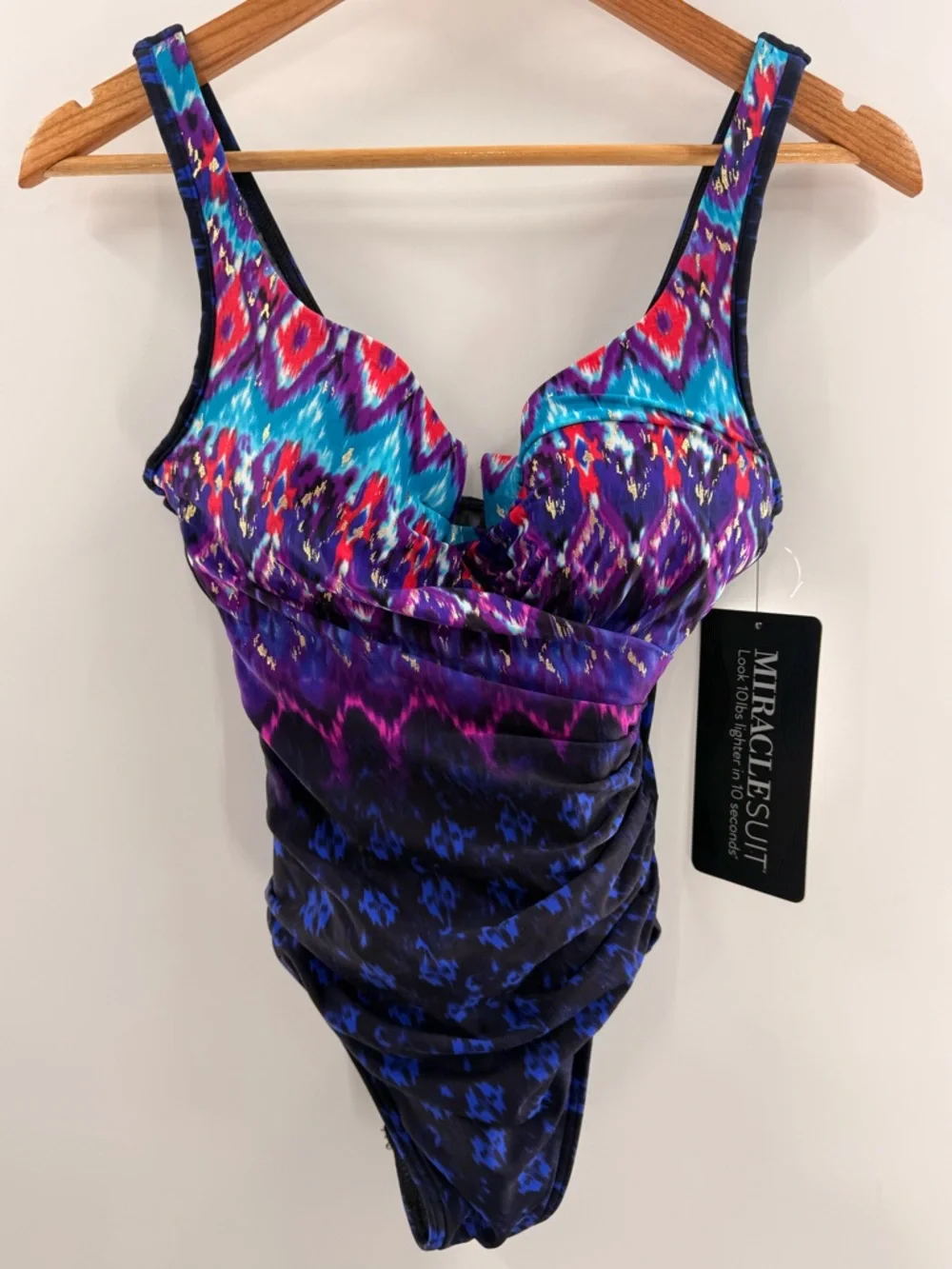 NWT Miraclesuit Bella Alba Escape Underwire One-Piece Slimming Swimsuit Size 8 - Picture 2 of 13
